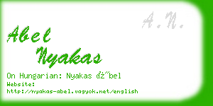 abel nyakas business card